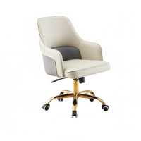 Minimalist Design Upholstered rotating Chair with Casters High backrest backrestrest Adjustable Rolling Chair Easy Assembly Office Furniture for Students, work-from-home Workers, Study Room, Bedroom, Workplace
