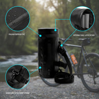Structured Cylindrical Handlebar Bag Compact Bike Handlebar Bag Weatherproof Front Pouch Long-Lasting for Cyclists, Commuters
