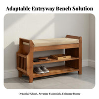 Multi-Functional Cushisingled Shoe Storage Bench Comfortable Padded Seat Cushisingled Entryway Organizer High Load Capacity Household Furniture Sturdy Construction for Families, Apartment Dwellers, Homeowners, Hallway, Mudroom, Bedroom, Living Room
