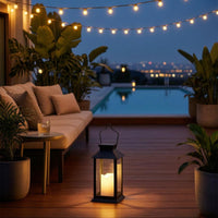 Hanging Solar Lantern Clear Glass Garden Light Replacement Part