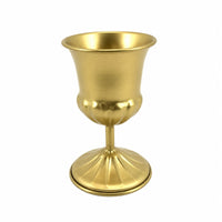 Gold-Colored Goblet Vase Slender Vase with Pedestal Flared Compote Bowl Golden for Receptions