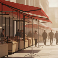 Offset Patio Umbrella Outdoor Cantilever Patio Umbrella Commercial Canopy with X-Shaped Base for Cafes, Vendors, Patios, Storefronts, Sidewalk Stalls