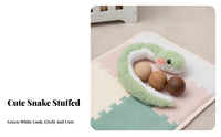 Soft Snake Toy Cute Design Green Snake Soft Toy Soft Material Home Decor for Collectors, Reptile Lovers, Living Room, Bedroom, Fun Time