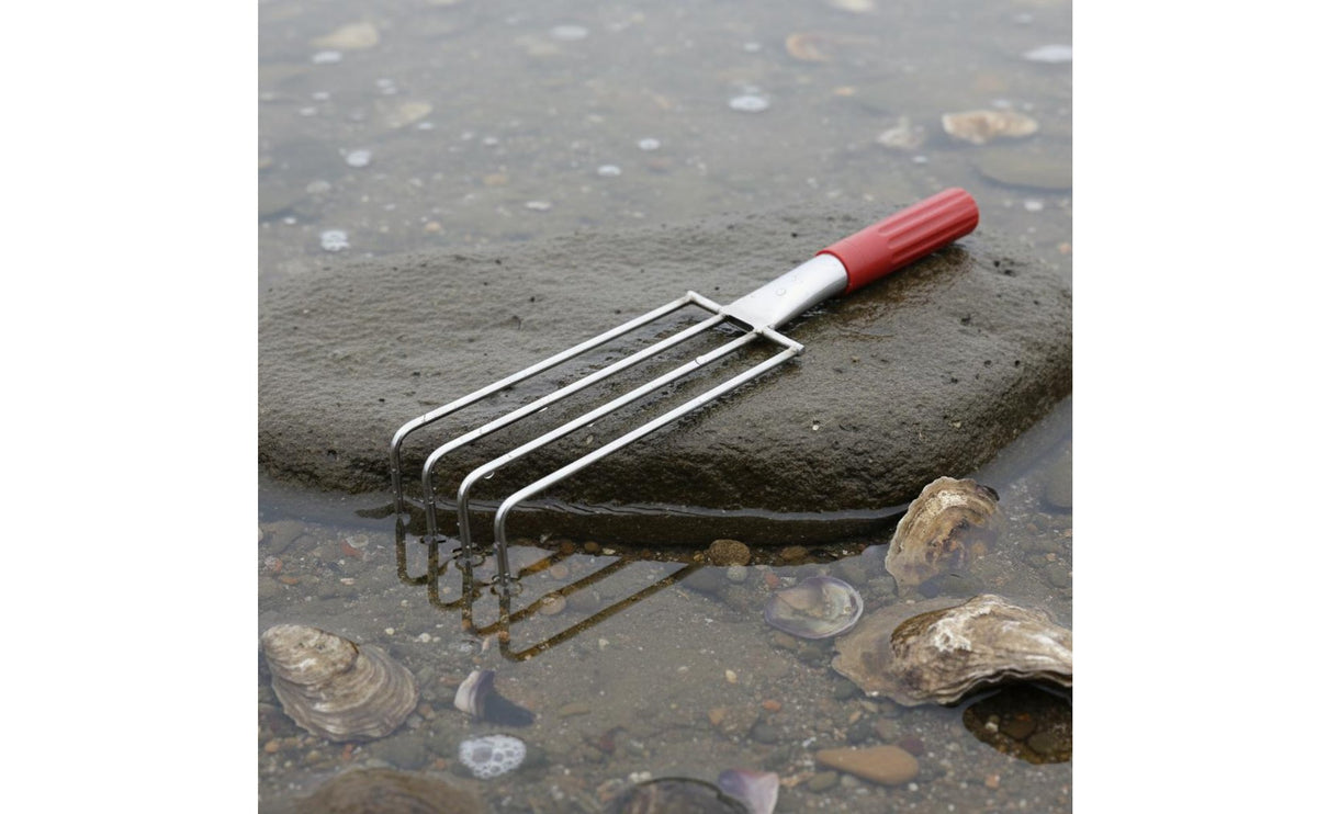 Beach Digging Rake Stainless Steel Digging Fork Rust Resistant Beachcombing Rake for Adults, Kids, Beach, Seaside, Mudflats