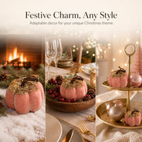 Mini Pumpkin Desktop Ornament for Christmas & Holiday Decor