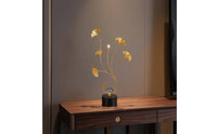 Decorative Ginkgo Leaf Sculpture with Crystal Gold Ginkgo Leaf Ornament Freestanding Tabletop Sculpture Modern for Living Room, Entryway, Console Table, Sideboard