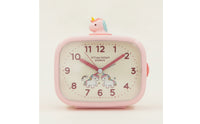 Melody Analog Alarm Clock Decorative Desk Clock with Figure Tabletop Compact for Nightstand