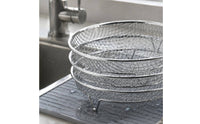Three-Tier Air Fryer Rack Even Ventilation Cookware Accessory Silver Finish