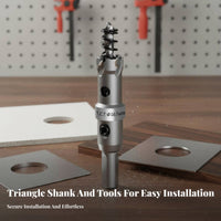 6 Pieces Alloy Hole Opener High Hardness Set Wear Resistant Metal Cutting Boring Tool for DIY Enthusiasts, Home Renovation, Carpentry, Garage