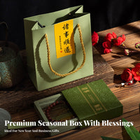 New Year Theme PE Film Shadow Box Hot-Stamped Accents Floating Film Jewelry Box Dustproof for Hobbyists, Adults, Holidays, Home Decoration