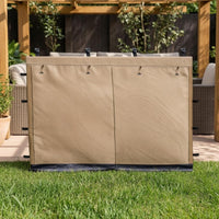 Skirted Double Layer Side Panel Hanging Loops Tent Side Curtain Fastening Straps Canopy Sidewall Reinforced Bottom Border