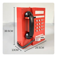 Vintage Wall Mounted Telephone Ornament Nostalgic for Clothing Stores