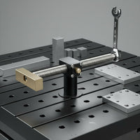 Stainless Steel & Brass Woodworking Bench Dog Vise Ratchet Handle Workbench Hold down Clamp CNC Machined Quick Release Bench Vise for Woodworkers, Carpenters, Garage