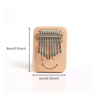 Solid-Wood Mini Kalimba 9-Key Kalimba Beginner-Friendly Thumb Piano with Lanyard Palm Size for Beginners, Classroom