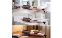 Hair Straightener Brush Salon-Like Heated Styling Brush with LCD Display Electric Styling Comb with Bristles Anti-Scald Compact
