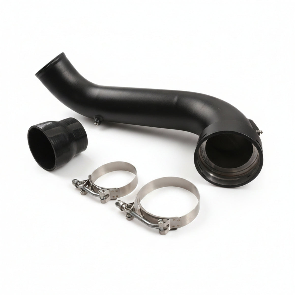 Aluminum Alloy Intake Pipe Kit Black Intake Pipe with Silicone Coupler Long-Lasting High Performance for Car Enthusiasts