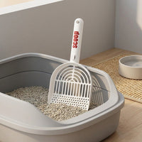Cat Litter Sifter Metal Ladle, Large Size Stainless Steel Sifter with 3mm Fine Netting Tool for Clumping Bentonite waste container