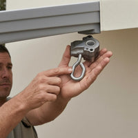 Awning Head Fitting Aluminum Alloy Canopy Support Fitting Dark Metallized Finish Rain Shelter Connector