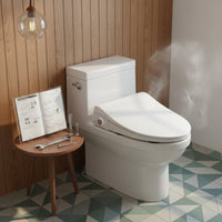 Foam Barrier Smart Toilet Lid Front Feminine Wash Spray Toilet Bidet Seat Warm Air Dryer Bathroom Fixture Easy Install for Women