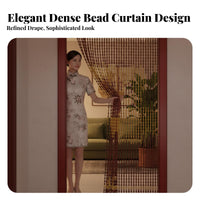 Gourd-Shaped Bead Door String Feng Shui Decor Hanging Partition for Homeowners