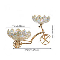 Pedal-Powered Fruit Tray Tricycle Fruit Bowl Tabletop Home Decor for Dining Table, Cabinet