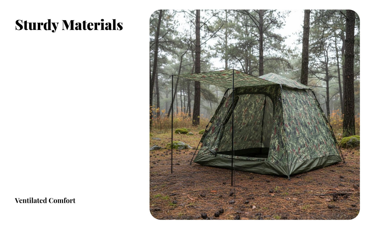 Quick Setup Automatic Tent Sturdy Dome Tent Rainproof Camping Shelter Water-Resistant for Campers, Families, Survivalists, Woodland, Hiking, Festivals, Beach