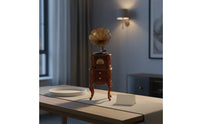 Dollhouse Gramophone Desktop Decoration Mini Gramophone Ornamental Display Vintage Phonograph for Study