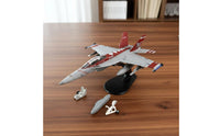 1/100 Scale Fighter Jet Model No Assembly Required Fighter Jet Display Model with Stand Collector Quality Metal Aircraft for Office Decor