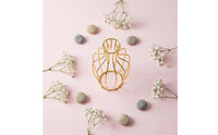 Metal Frame Vase Minimalist Aesthetic Metal Wire Frame Vase Glass Tube Flower Holder Bright Luxury for Living Room, Office Desk