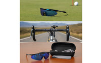 Blue-Tinted Golf Ball Spotter Glasses Lightweight Ball Finding Sunglasses Comfortable Golf Sunglasses with Case Proof for Athletes