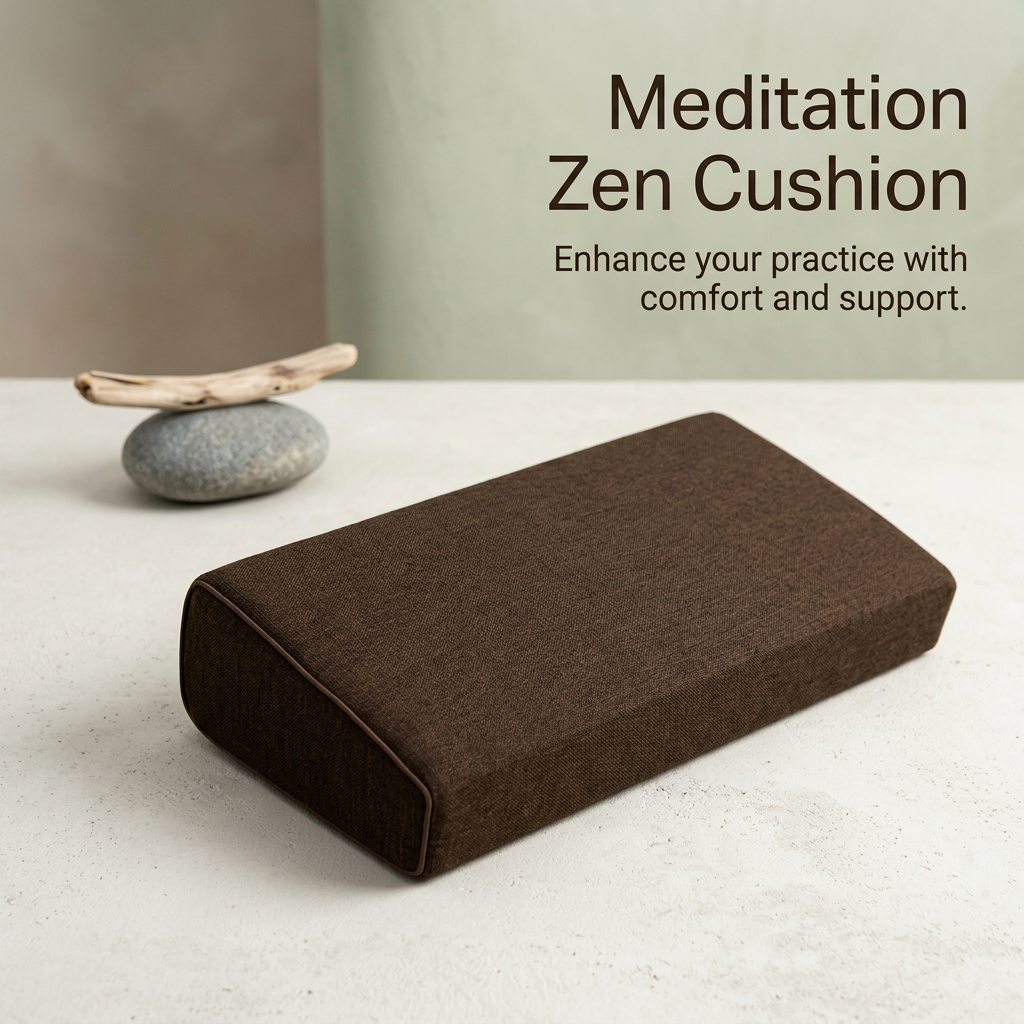Meditation Cushion, Comfortable Floor Pillow Mat, Sloped Ergonomic Floor Cushion, Meditation Seat for Floor Seating, Japanese Meditation Pillow