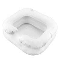Inflatable Shampoo Basin with Hose Cushioned Inflatable Hair Washing Basin with Pillow Easy-to-Wipe Shampoo Bowl for Home Care