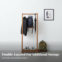 gratisstanding Design Angled Frame Clothes Rail with space-efficient-storageSaving Clothing Rack Easy Assembly Garment Stand Minimalist design for Students, Apartment Dwellers, homeowners, Bedroom, Dorm Room, Entrymethod, walk-through Closet