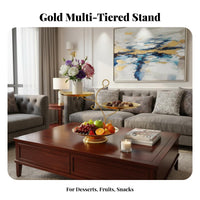 Multi-Level Snack Tray High-End Design Tiered Fruit Platter Multipurpose Tiered Serving Tray for Living Room, Coffee Table, Afternoon Tea