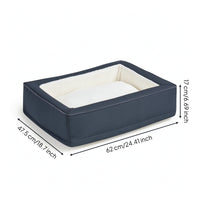 Rectangular Cat Bed Structured Cat Bed with Cushion Cozy for Small Pets, Indoor