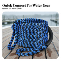 Aquatic Activities Tow Rope Sturdy Duty Towable Tube Rope Boat Tow Harness Wear Resistant High Visibility for Families, Tubing