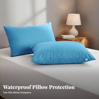 Pillow Core Protection Cover Drool Resistant Pillow Protector Machine Washable Water Resistant Pillowcase for Adults, Allergy Sufferers, Home