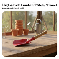 Mini Gardening Trowel Small and Portable Small Planting Trowel Lightweight Wood Handle for Seniors, Potted Plants