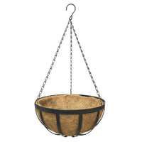 Plant Pots and Hanging Basket for Garden Decor, Coconut Fiber Lined Indoor Plant Pot with Chain, Rustic Wall Planter, Outdoor Plant Pot Piece