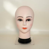 Blow Molded Plastic Head Model Lightweight Home Decor Stable Base for Salon Workers