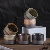 Modern Minimalist Ceramic Tea Cup and Coffee Mug, Thick Stoneware, Home and Office Use