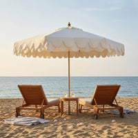 Rope-Pull Parasol Pale Parasol Central Pole for Outdoors