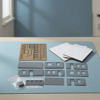 1:87 Railway Crossing House Kit Laser-Cut Railway Crossing House Flat-Pack HO Scale Building Kit DIY for Hobbyists