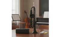 B♭ Trumpets Beginner-Friendly Trumpets with Hard Case Student Brass Instrument for Beginners, Students, Practice