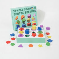 Sorting Box with Geometric Pieces Bright Color Sorting Box Educational Toy Fine Motor Skills Hand-Eye Coordination