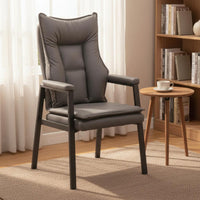 Ergonomic Mahjong Chair Heavy Duty High Back Ergonomic Chair Scratch-Resistant Cushioned Faux Leather Armchair for Participants