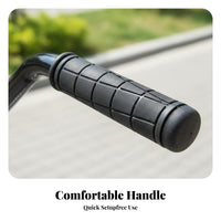 Non-Slip Grip Bike Training Push Handle Single-Piece Construction Child Bike Safety Handle Heavy-Duty Steel for Children, Beginners