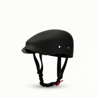 Half Shell Helmet with Goggles and Mask Retro Motorcycle Half Helmet Matte Black Quick-Release for Motorcyclists, City Commuting