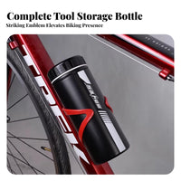 Large Capacity Water Bottle Shaped Tool Case Robust Cycle Tool Storage Bottle Lightweight for Mountain Bikers, Outdoor Sports, Long Rides