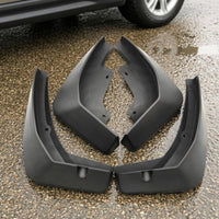 4 Pieces Front and Rear Set Black Mud Flaps Vehicle Contour Fit Curved Wheel-Arch Mud Flaps Matte Finish Wheel Arch Splash Guards Debris Guard